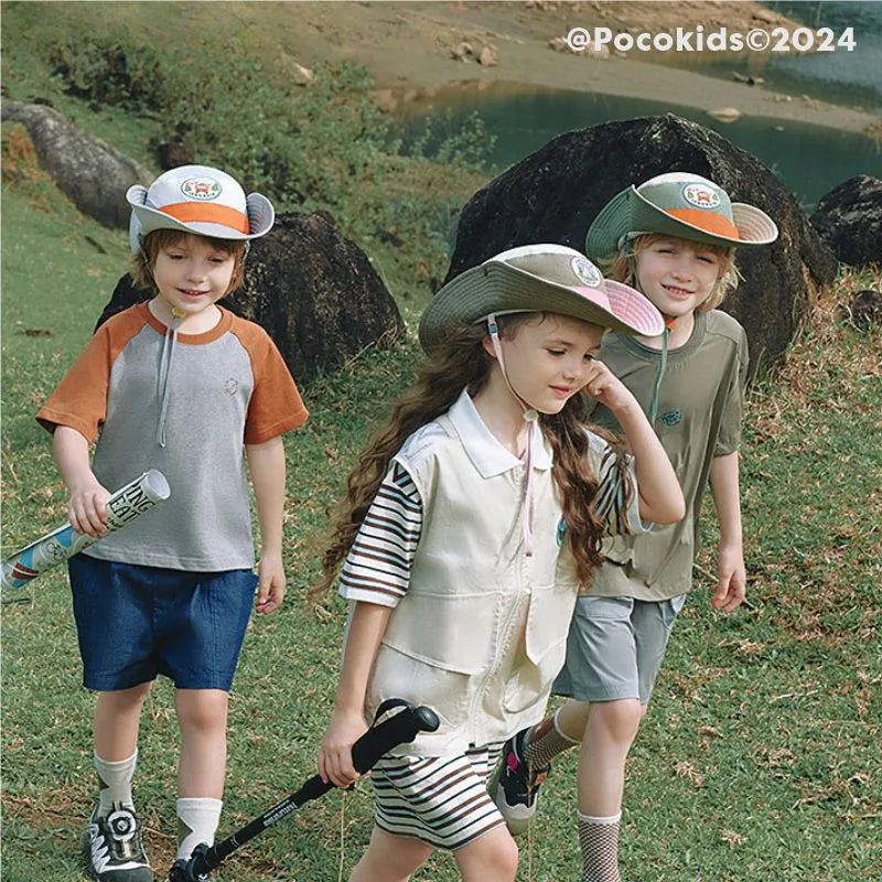 LittleNavigator - Sombrero tipo pescador con protección solar para niños de Pocokids