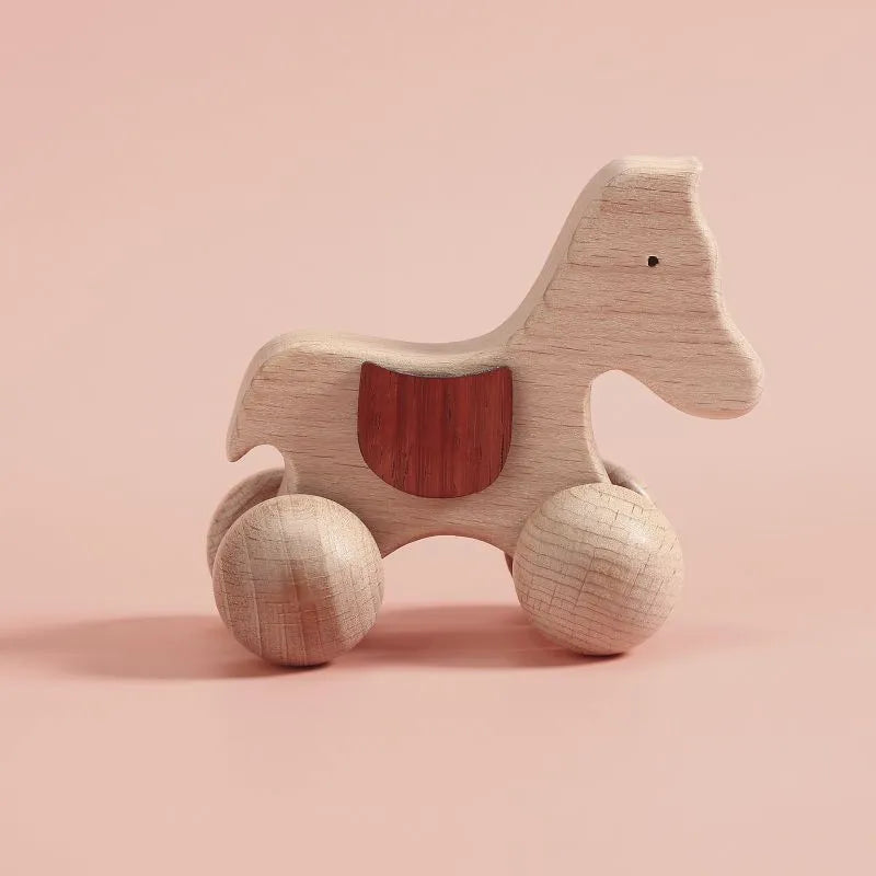 A Pair Of Puppies And Ponies - Poco Wooden Toy-Pocokids