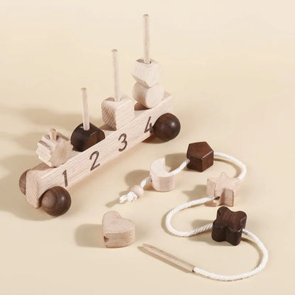 A Cognitive Function Happy Car - Poco Wooden Toys-Pocokids